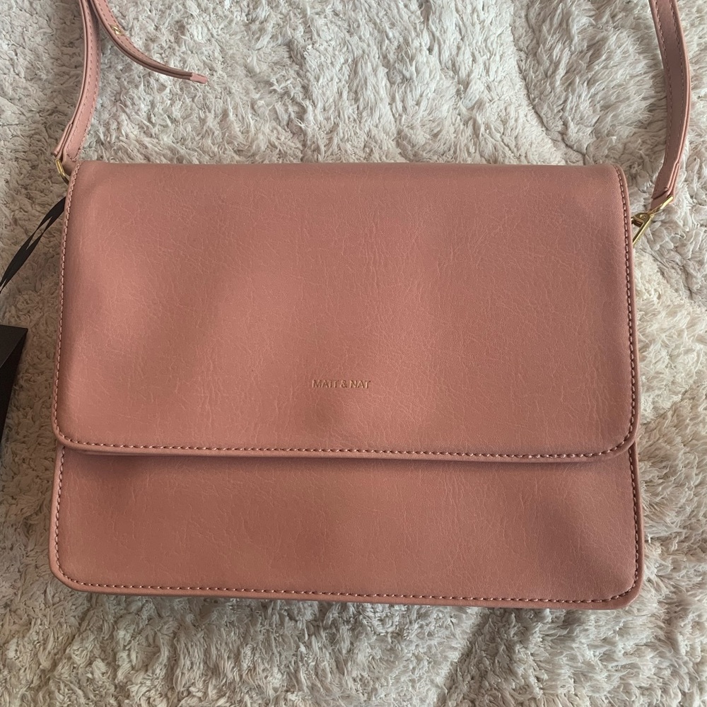 Brand new never used received as present, vegan leather, Maude pinkish color